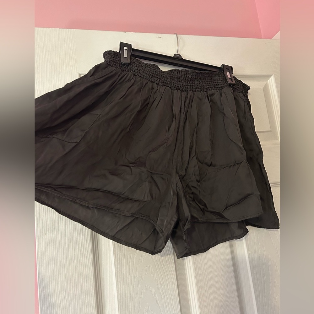 Aerie Satin Shorts Dark Gray XL​ - Picture 2 of 5